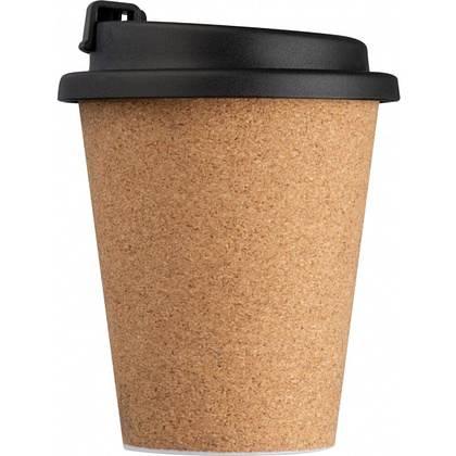 Стакан "Andenne", пластик, пробка, 350 мл, бежевый