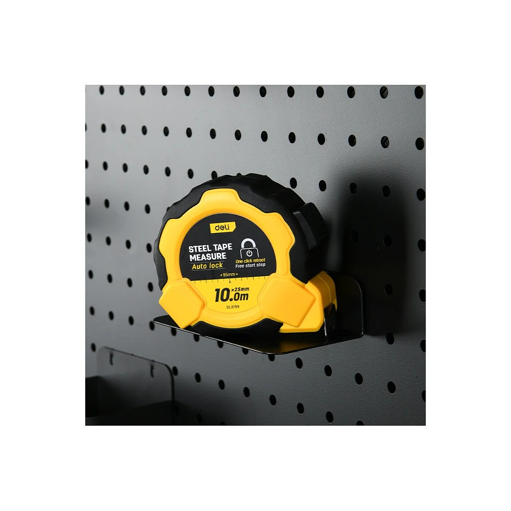 Рулетка Deli YS EDL9003P, 10 м х 25 мм, желтый, черный - 9