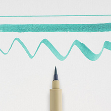 Ручка капиллярная "Pigma Brush", 0,25 мм, зеленый