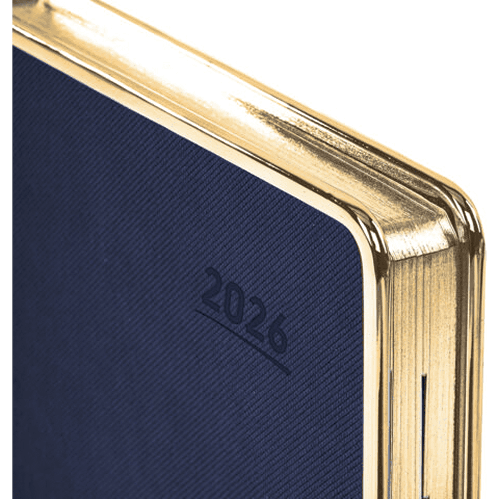 Ежедневник датированный "Infinity gold" на 2026 год, А5, 336 страниц, темно-синий, срез золотой - 4