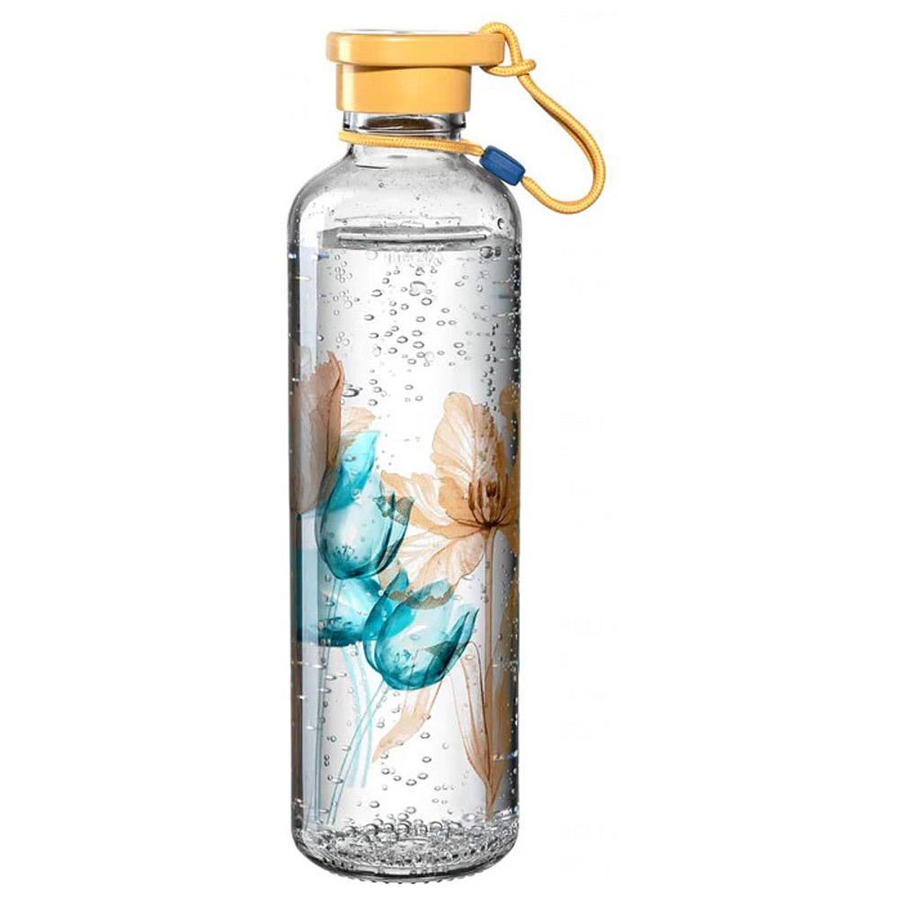 Бутылка для воды "Sand Flower", стекло, 750 мл, прозрачный, желтый - 2