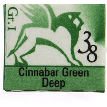Краски акварельные "Renesans", 38 зеленый циннобер темный, кювета