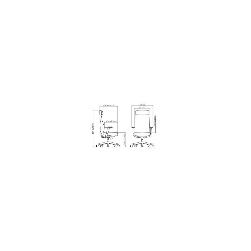 Кресло компьютерное SitZone CH-366A, натуральная кожа, алюминий, черный  - 6