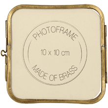 Фоторамка "KAL-7309", 10x10 см, латунь, золотой