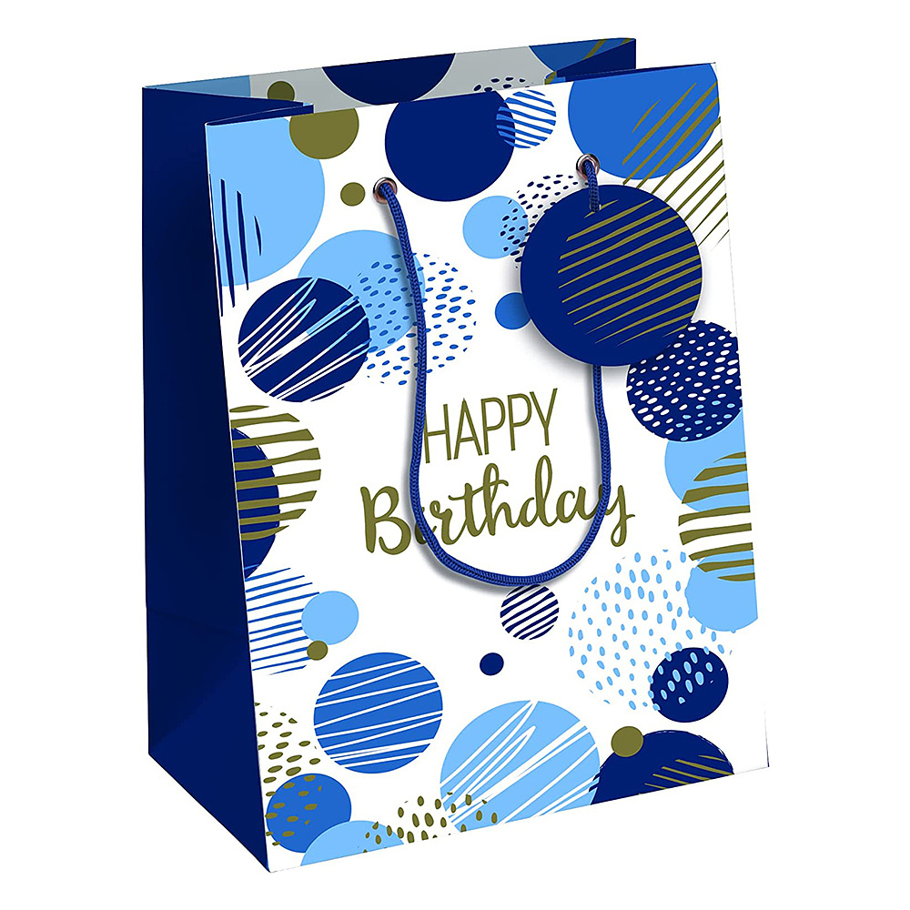 Пакет бумажный подарочный "Excellia. HB blue", 21.5x10.2x25.3 см