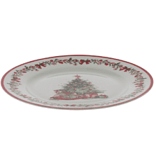 Тарелка фарфоровая "Елка", 26 см, разноцветный