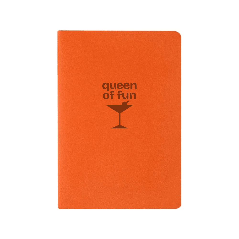 Бизнес тетрадь А5 «Queen of fun» soft touch, оранжевый