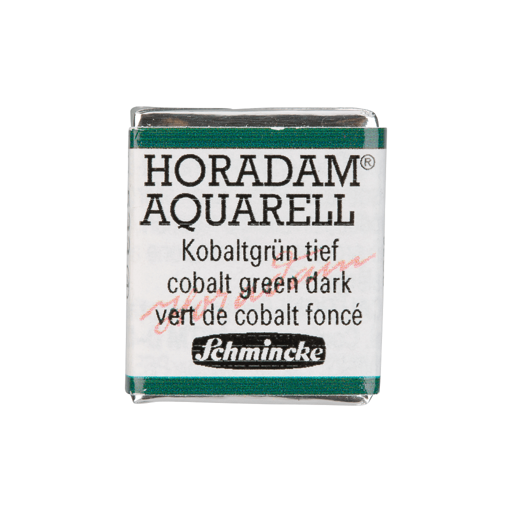 Краски акварельные "Schmincke Horadam", 533 кобальт зеленый темный, полукювета
