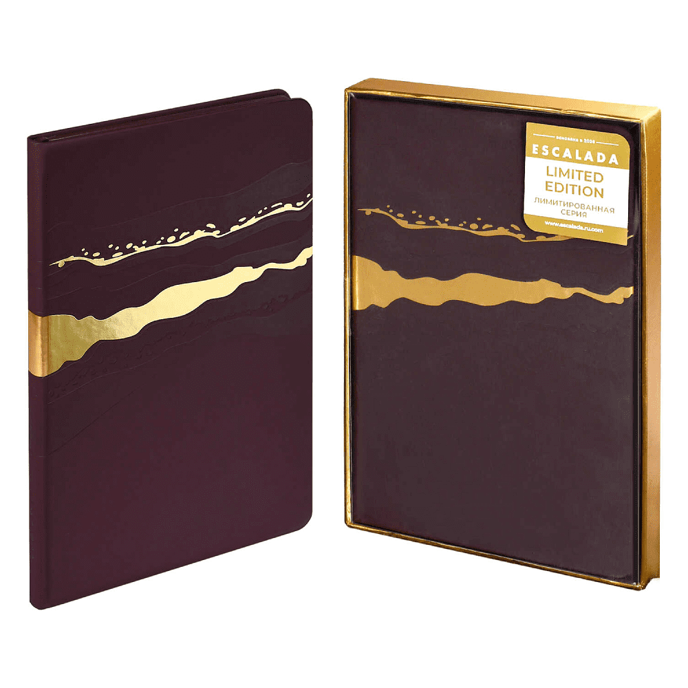 Ежедневник недатированный "Софт-тач", А5, 240 страниц, бордовый - 2