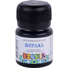 Краска акриловая для витража "Декола", 810 черная, 20 мл., банка
