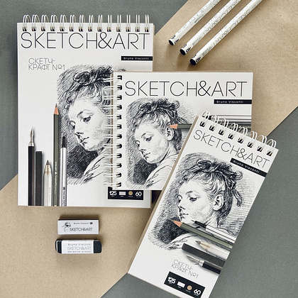Скетчбук "Sketch&Art", 18x15.5 см, 125 г/м2, 60 листов - 7
