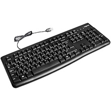 Клавиатура Logitech "K120", USB, проводная, черный