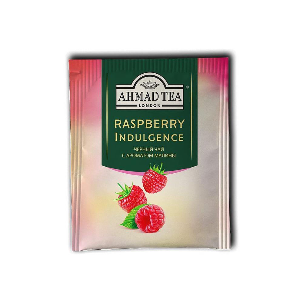 Чай "Ahmad Tea Raspberry Indulgence", 25 пакетиков x1.5 гр, черный, со вкусом и ароматом малины - 3