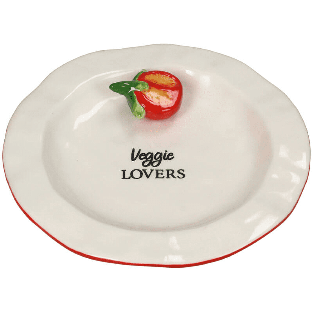 Тарелка фарфоровая "Tomato", 15.4х15.4 см, белый