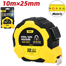Рулетка Deli YS EDL9003P, 10 м х 25 мм, желтый, черный