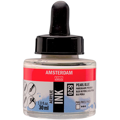 Жидкий акрил "Amsterdam", 820 жемчужный синий, 30 мл