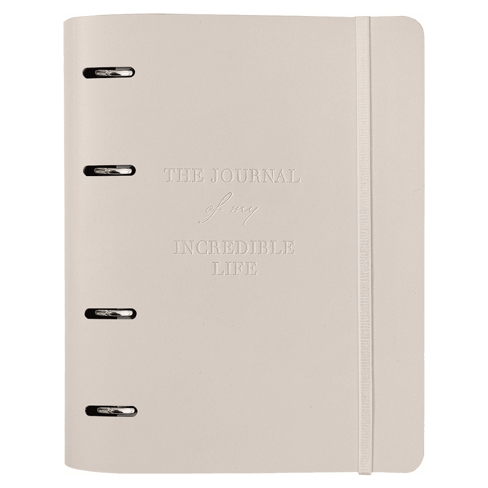 Тетрадь "Journal",  A5, 120 листов, клетка, на кольцах, бежевый