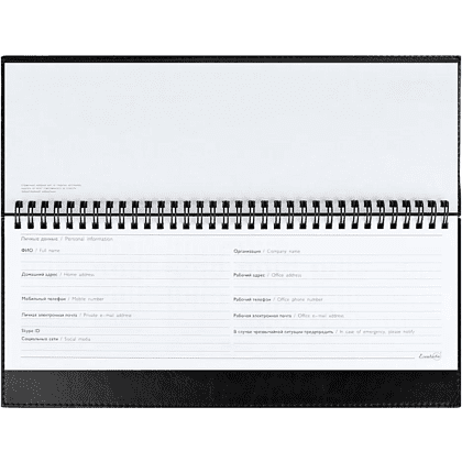 Планинг датированный "Сафир", 310х130 мм, 64 листа, черный, 2026 - 4