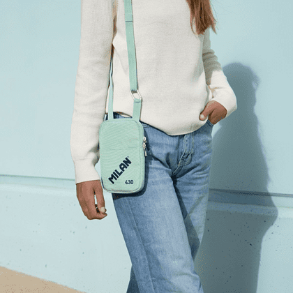 Сумка через плечо "430 SINCE 1918", 19х12.8х2.3 см, зеленый - 4