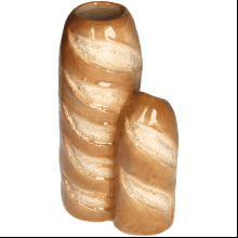Ваза керамическая "Baguette", 14.8х11х25.5 см, коричневый