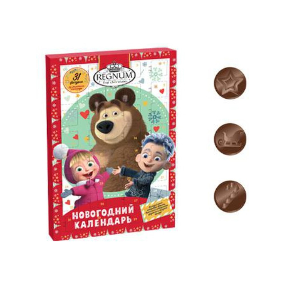 Изделия кондитерские сахаристые "Новогодний календарь. Маша и медведь", 75 гр., со вкусом карамели - 2