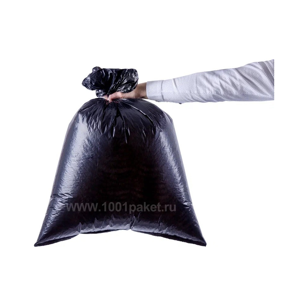Мешки для мусора Ромашка Броня, 240 л, ПВД, 60 мкм, 100х130 см, 10 шт/рулон, черный - 2