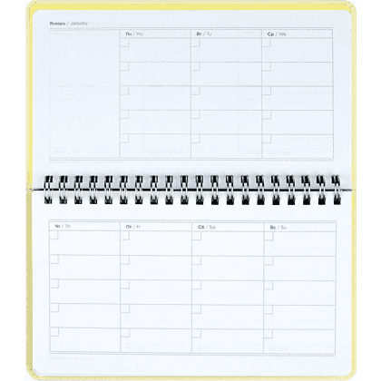 Планер недатированный "Бьянчини", 190х110 мм, 68 листов, желтый - 4