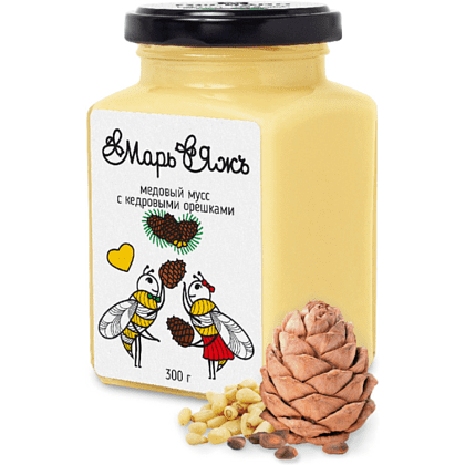 Медовый мусс "МарьЯжъ" с кедровыми орешками, 300 гр