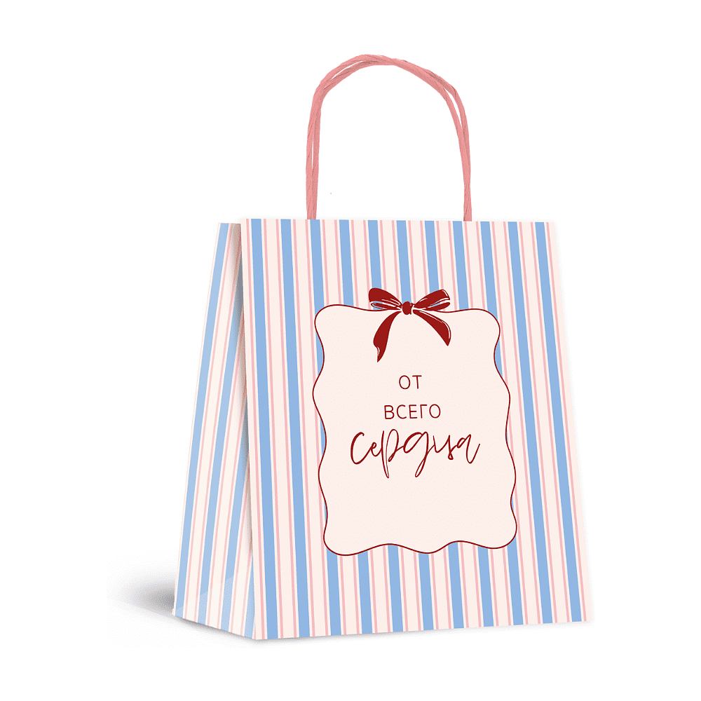 Пакет бумажный подарочный"Cherry Lady", 32х28х15 см, ассорти - 2