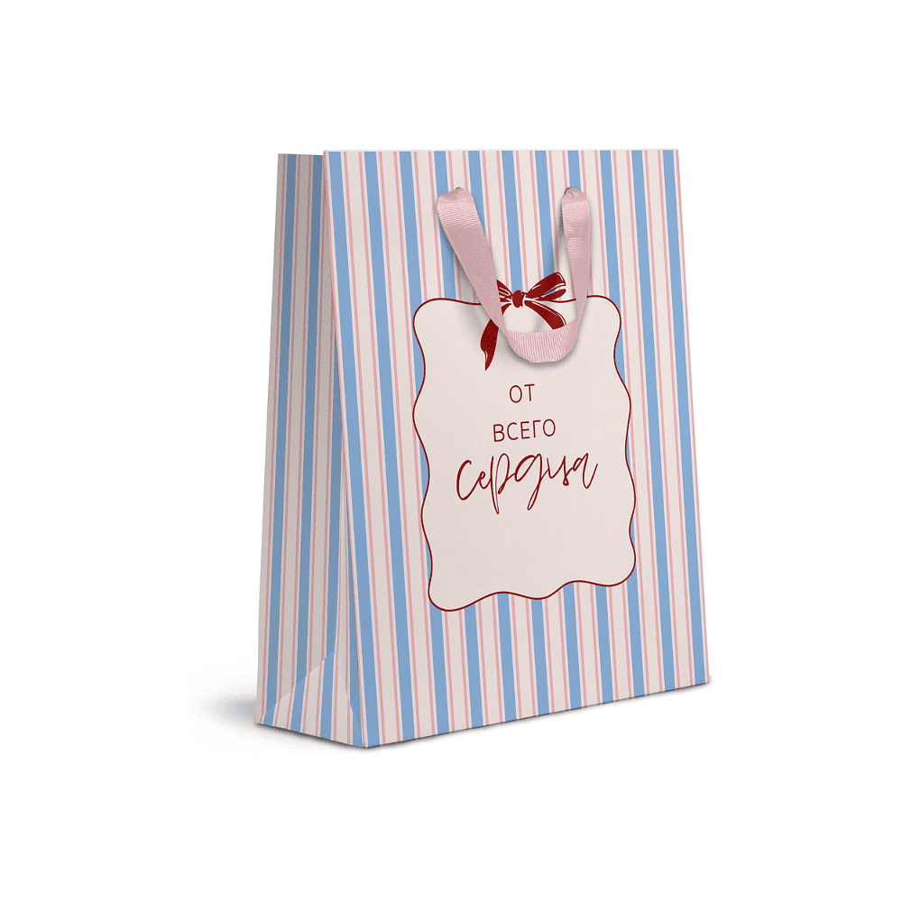 Пакет бумажный подарочный "Cherry Lady", 25.5х31.5х11 см, ассорти - 5