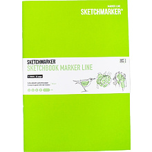 Скетчбук "Sketchmarker marker line", 17.6x25 см, 160 г/м2, 16 листов, лайм