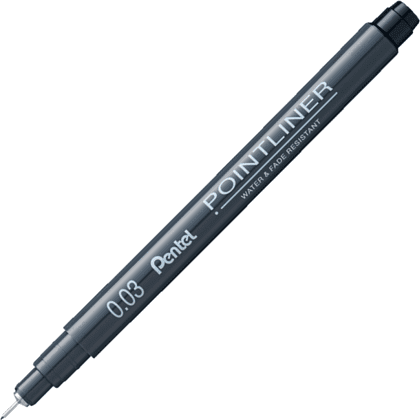 Ручка капиллярная "Pointliner", 0.03 мм, черный