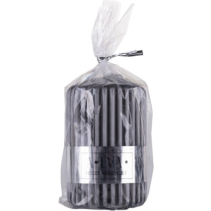 Свеча декоративная "Цилиндр Donau Home Alva", 60х60х90 мм, антрацит - 2