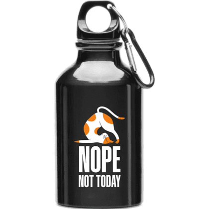 Алюминиевая бутылка "Nope not today", черный
