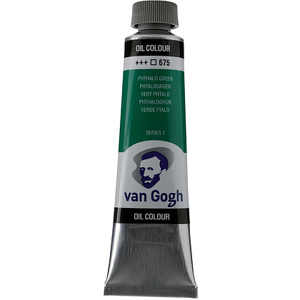 Краски масляные "Van Gogh", 675 зеленый фталоцианин, 40 мл, туба