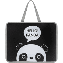 Папка для тетрадей "Panda", 26х33 см, серый, черный