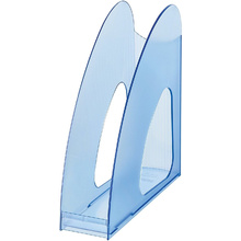 Лоток для бумаги вертикальный "Twin", прозрачный синий