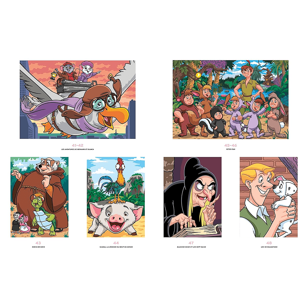 Раскраска по номерам на французском языке "Coloriages mystères Disney - Les Grands classiques. Tome 11" - 6