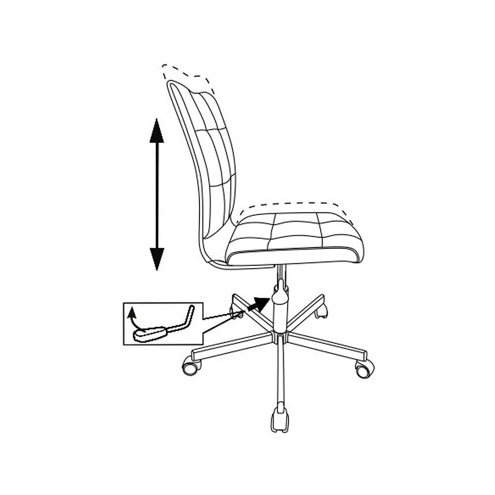 Кресло для персонала Бюрократ "СH-330M/VELV20", ткань, металл, молочный - 5