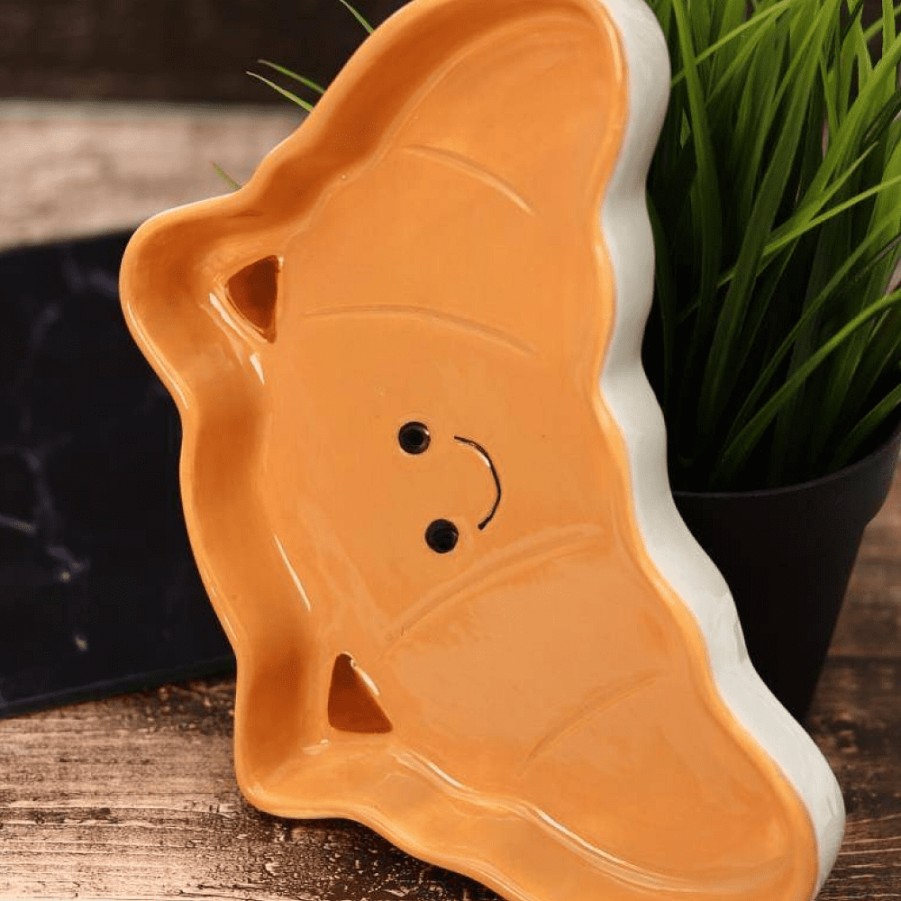 Тарелка керамическая "Веселый круассан", 20.3 см, коричневая - 4