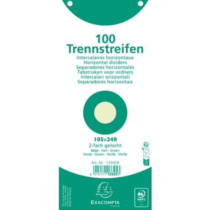 Разделитель для документов "Exacompta" картонный, зеленый - 3