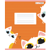 Тетрадь "Пушистые коты (Универсальная плашка)", А5, 12 листов, линейка, ассорти  - 3