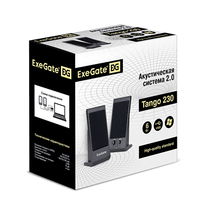 Акустическая система ExeGate Tango 230 EX287056RUS Black 2x3W - 6