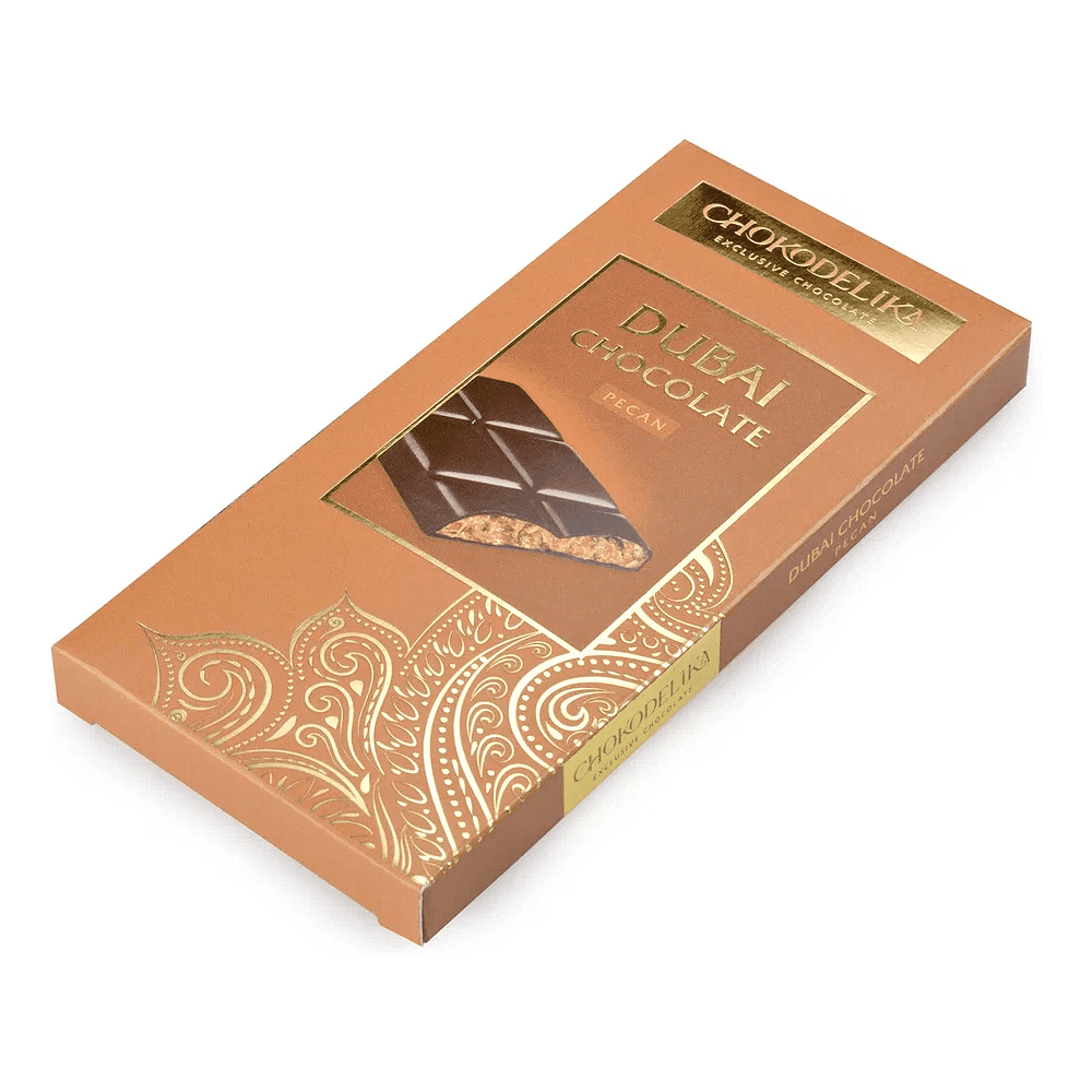 Шоколад темный "Dubai Pecan" с начинкой из пекана, 50 гр  - 2