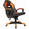 Кресло игровое Бюрократ "Zombie GAME 16", ткань, экокожа, пластик, черный, оранжевый - 6
