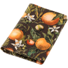 Обложка для паспорта "Flora. Paradise. Oranges", кожзам, зеленый, оранжевый