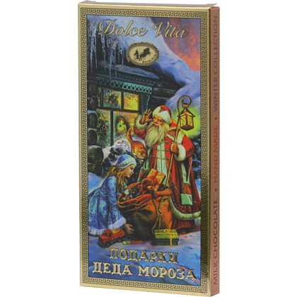 Шоколад молочный Dolce Vita "Подарки деда мороза", 100 гр.