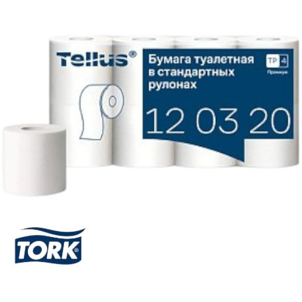 Бумага туалетная Tellus Премиум, T4, 8 рул, 23 м, 2 слоя