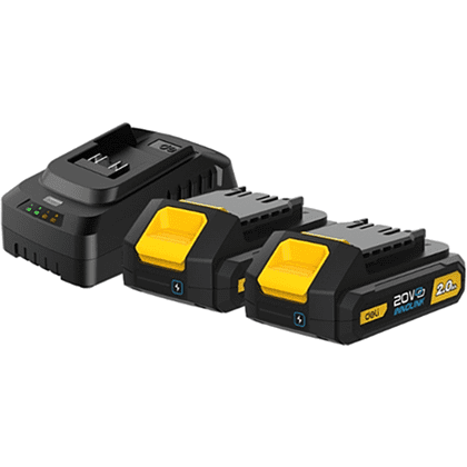 Аккумуляторная батарея "Deli", 20В, 2 Ач, 2 шт, + З/У 45 Вт, -10%