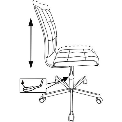 Кресло для персонала "Бюрократ СH-330M/LT", ткань, металл,  оранжевый  - 6